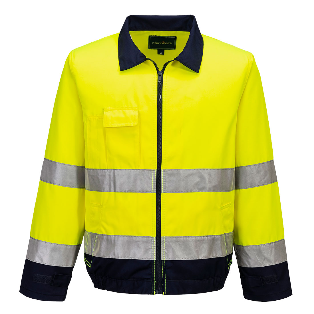 Madrid Hi-Vis kabát - Sárga/Navy Madrid Hi-Vis kabát - Sárga/Navy - Image 1