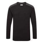 Kéttónusú T-Shirt L/S - Fekete/Szürke